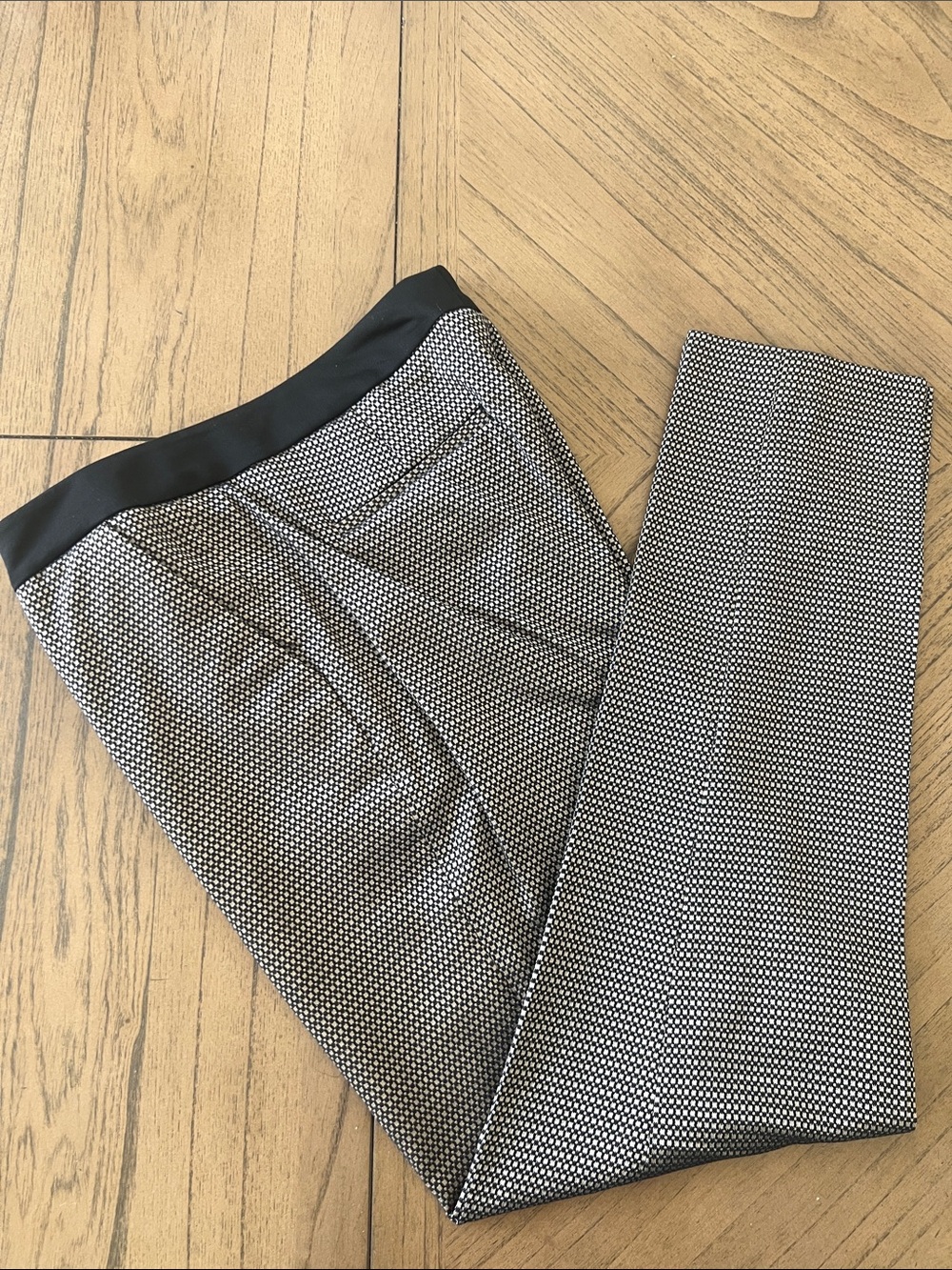 Halogen Black & White Textured Ponte Trousers